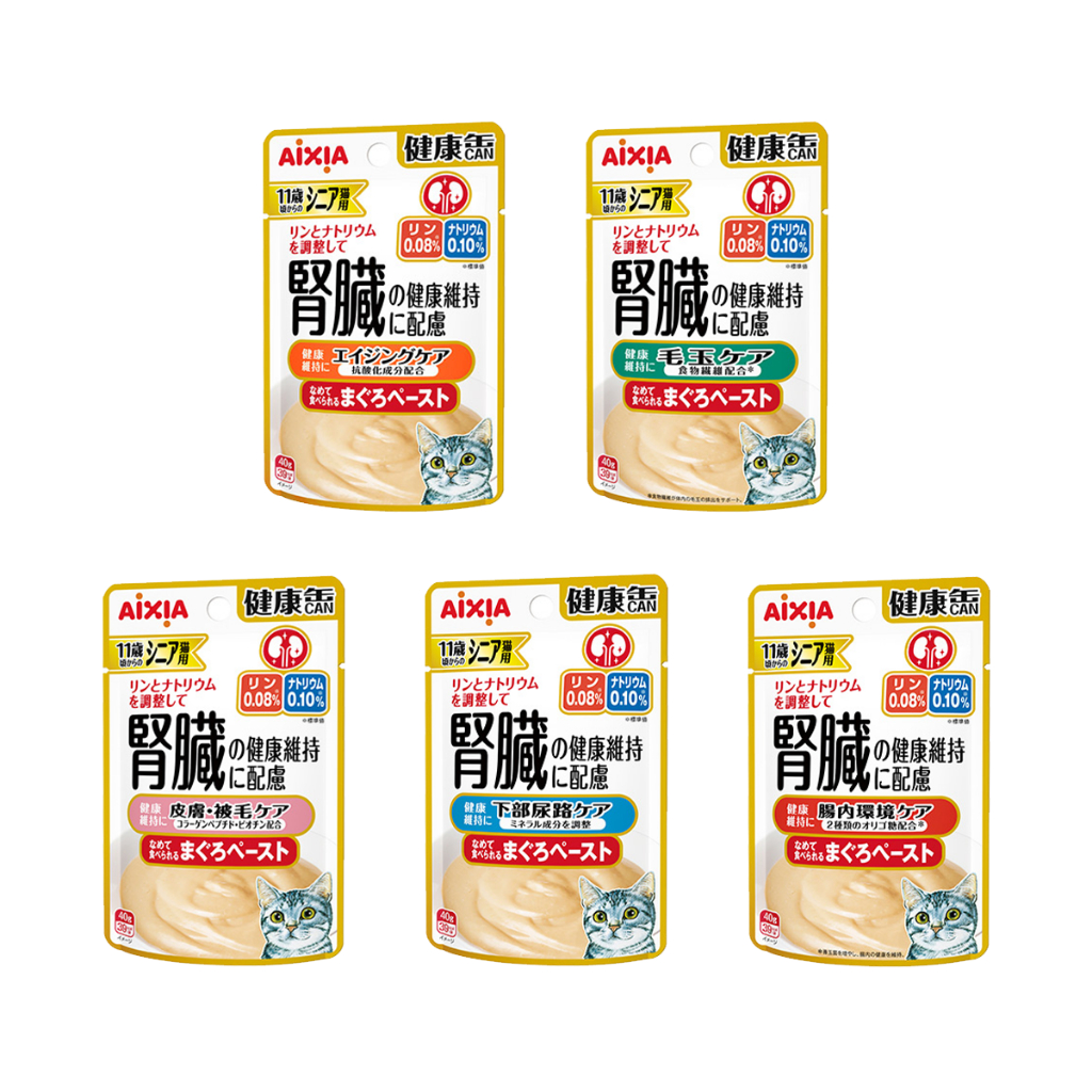 Aixia เคนโกะ แคน เพ้าซ์ สำหรับแมวสูงวัย ปลาทูน่า