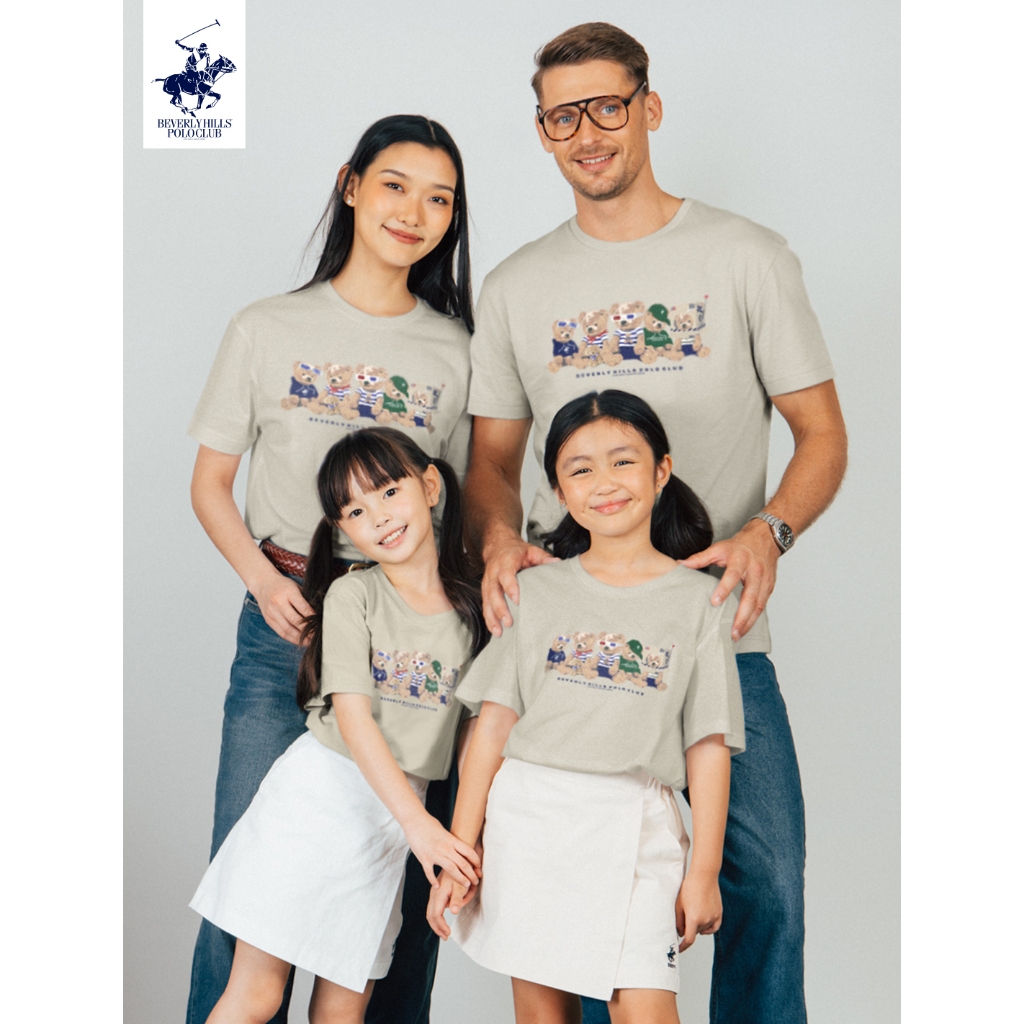 BEVERLY HILLS POLO CLUB  เสื้อยืดคอกลม เด็กและผู้ใหญ่ รุ่น BNSG111 และ KNSG111