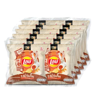 Lay's ยกแพ็ค เลย์ มันฝรั่ง คลาสสิค รสไข่เค็ม 13 กรัม x 12 ชิ้น + 1 ชิ้น