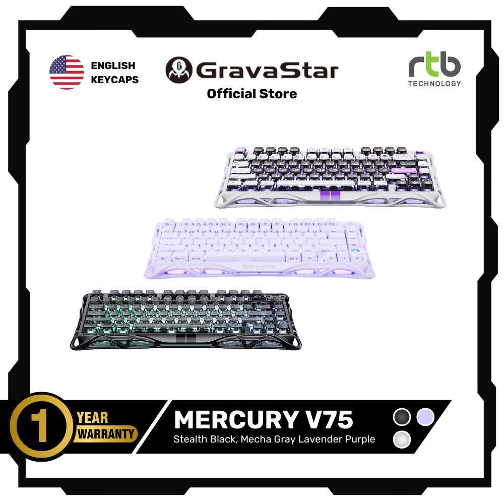 GravaStar Mercury V75 คีย์บอร์ดเกมมิ่ง HE Gaming Keyboard