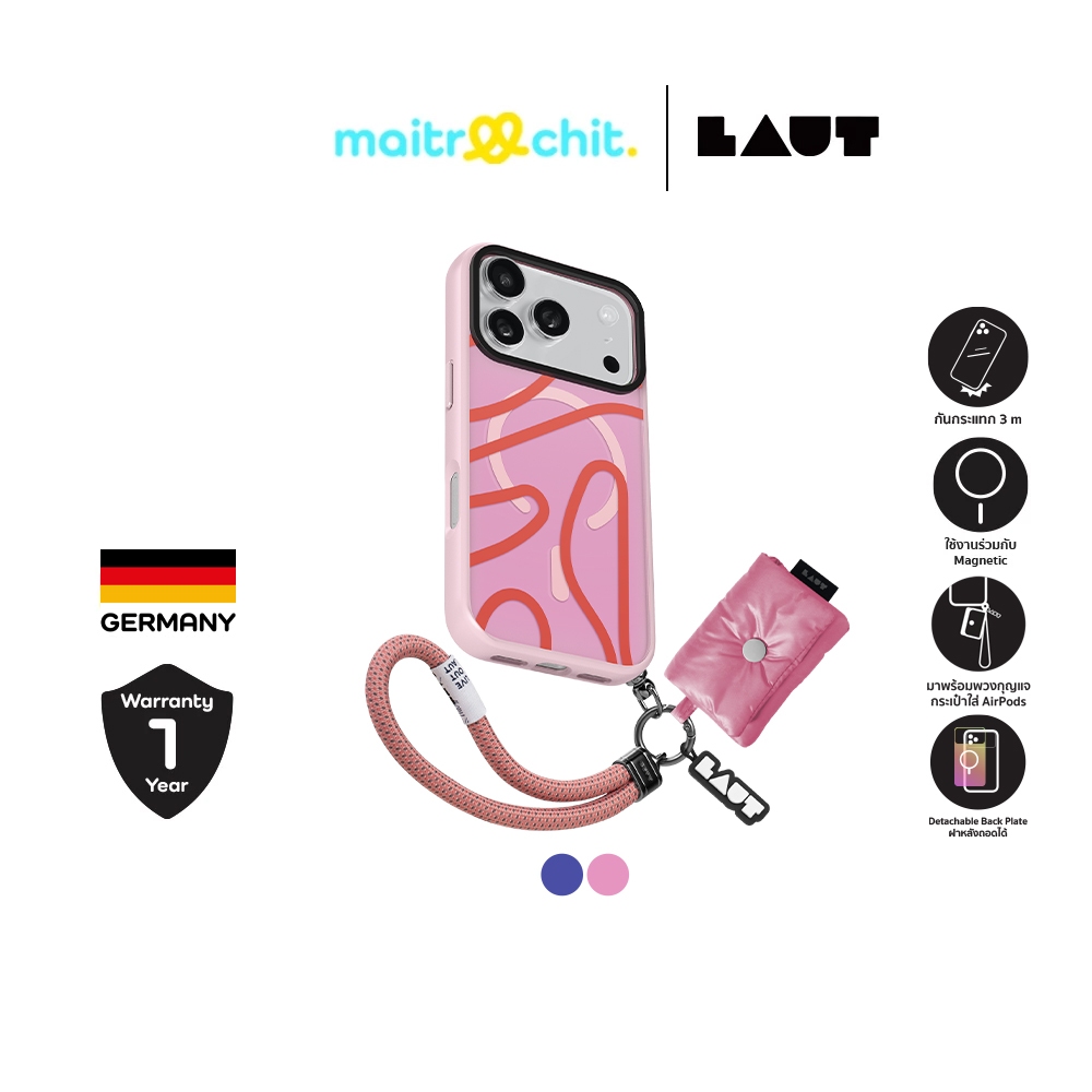 LAUT รุ่น Keyko Pop เคสสำหรับ iPhone 17 / 17 Air / 17 Pro / 17 Pro Max