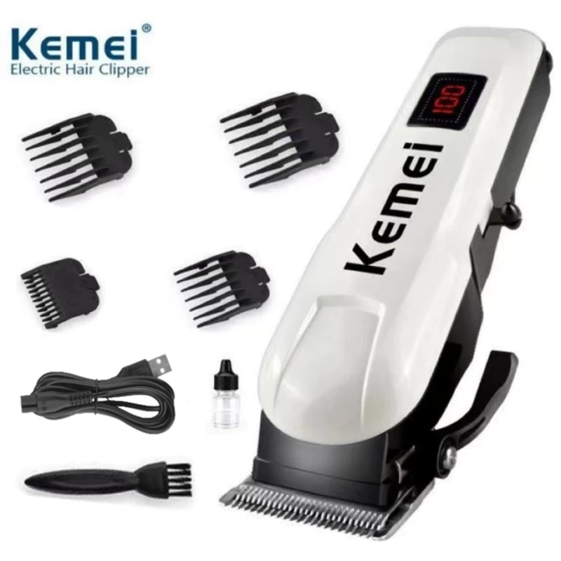 KEMEI รุ่นKM-809A ปัตตาเลี่ยนตัดผมไร้สาย หน้าจอแสดงผลLCD ที่ตัดผมแบบไร้สาย ชาร์จไฟได้ พร้อมส่ง