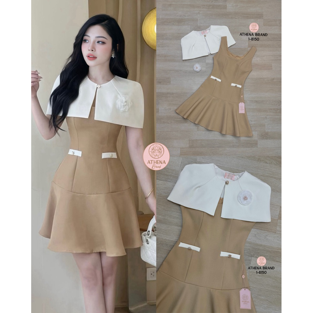Athena (อธีน่า) Brand Detail :: Dress+เสื้อคลุมไหล่+เข็มกลัด