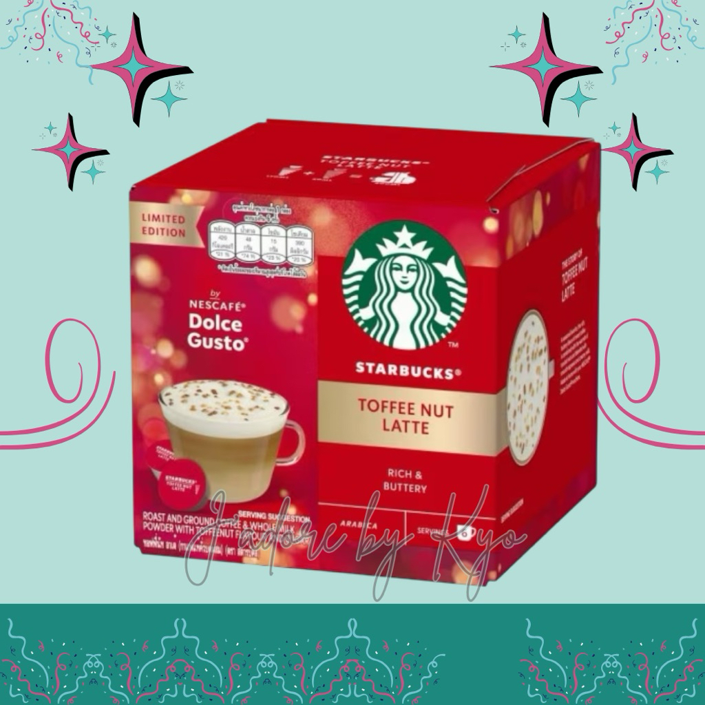 🌈☕️ STARBUCKS by NESCAFE Dolce Gusto แคปซูล Toffee Nut Latte กล่องละ 12 แคปซูล