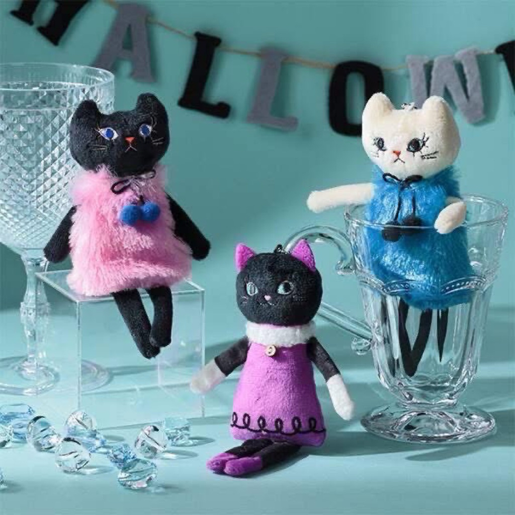✅ พร้อมส่ง- พวงกุญแจ Kaldi black cat พวงกุญแจจากร้าน Kaldi คอลฮาโลวีน