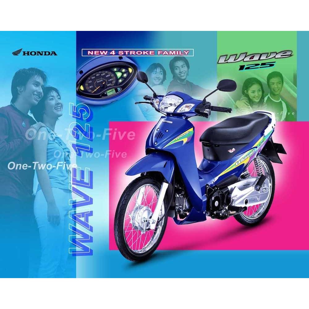 กุญแจ สวิทกุญแจ WAVE 125 คาร์บู ไฟเลี้ยวหน้ากากแฮนด์ สวิทกุญแจชุดใหญ่ แท้ HONDA KEY SET  UK