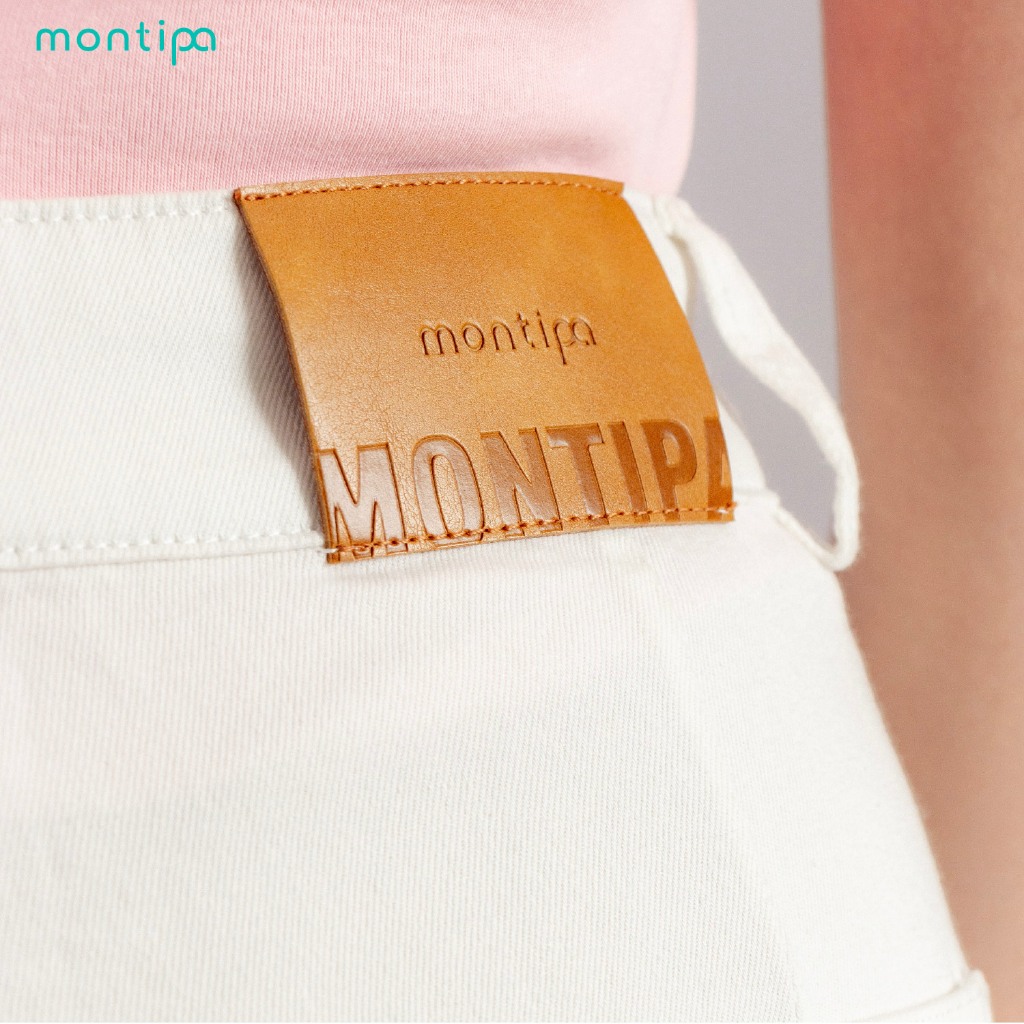 Montipa กางเกงยีนส์ทรงกระบอกใหญ่ ดีเทลแต่งจีบหน้าและหูเข็มขัดคู่ ผ้า Comfort Soft Jeans 57PFC41 - รูปที่ 3