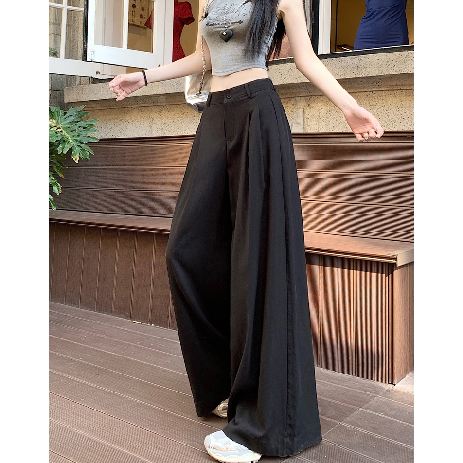 กางเกงขายาง กางเกงขากว้าง ทรงหลวม ใส่กับอะไรก็เริ่ด มีทั้งหมด4สี#91237 - รูปที่ 6