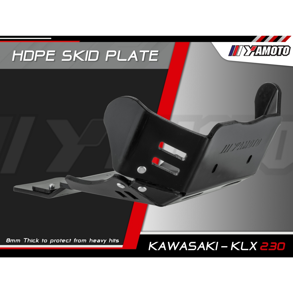 การ์ดแคร้งKLX230L/R  พลาสติกHDPE อย่างดี แข็งแรง ทนทาน ความหนา 8 mm.(สินค้าพร้อมส่ง)