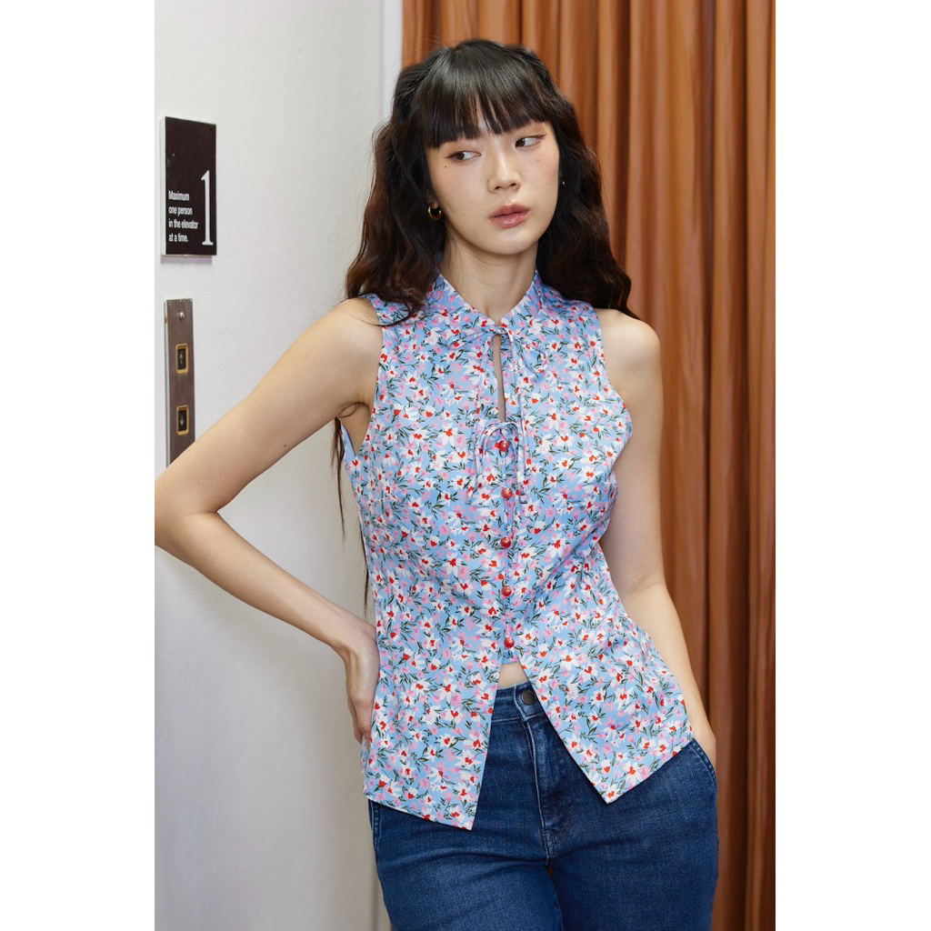 HERSPECTIVE SUSI TOP เสื้อคอจีน ( พร้อมส่ง S, M )