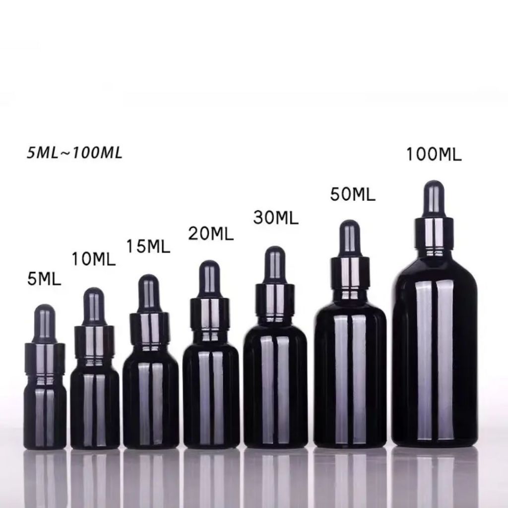 [COSS]ขวดแก้วดรอปเปอร์สีดำ YB18-BK*5-100ml ขวดหัวบีบหยด ขวดแก้ว ขวดเซรั่ม หัวบีบหยดหลายสี พร้อมส่ง ราคาถูก