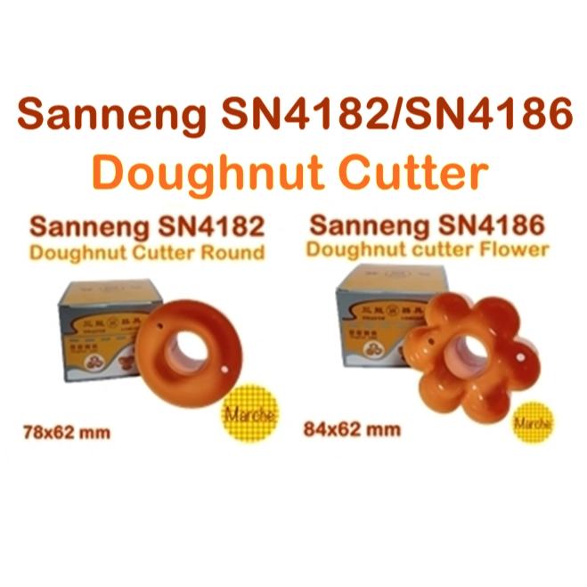 Sanneng SN4182/SN4186🇹🇼Doughnut Cutter-Round / Flower  พิมพ์กดโดนัท ทรงกลม ทรงดอกไม้