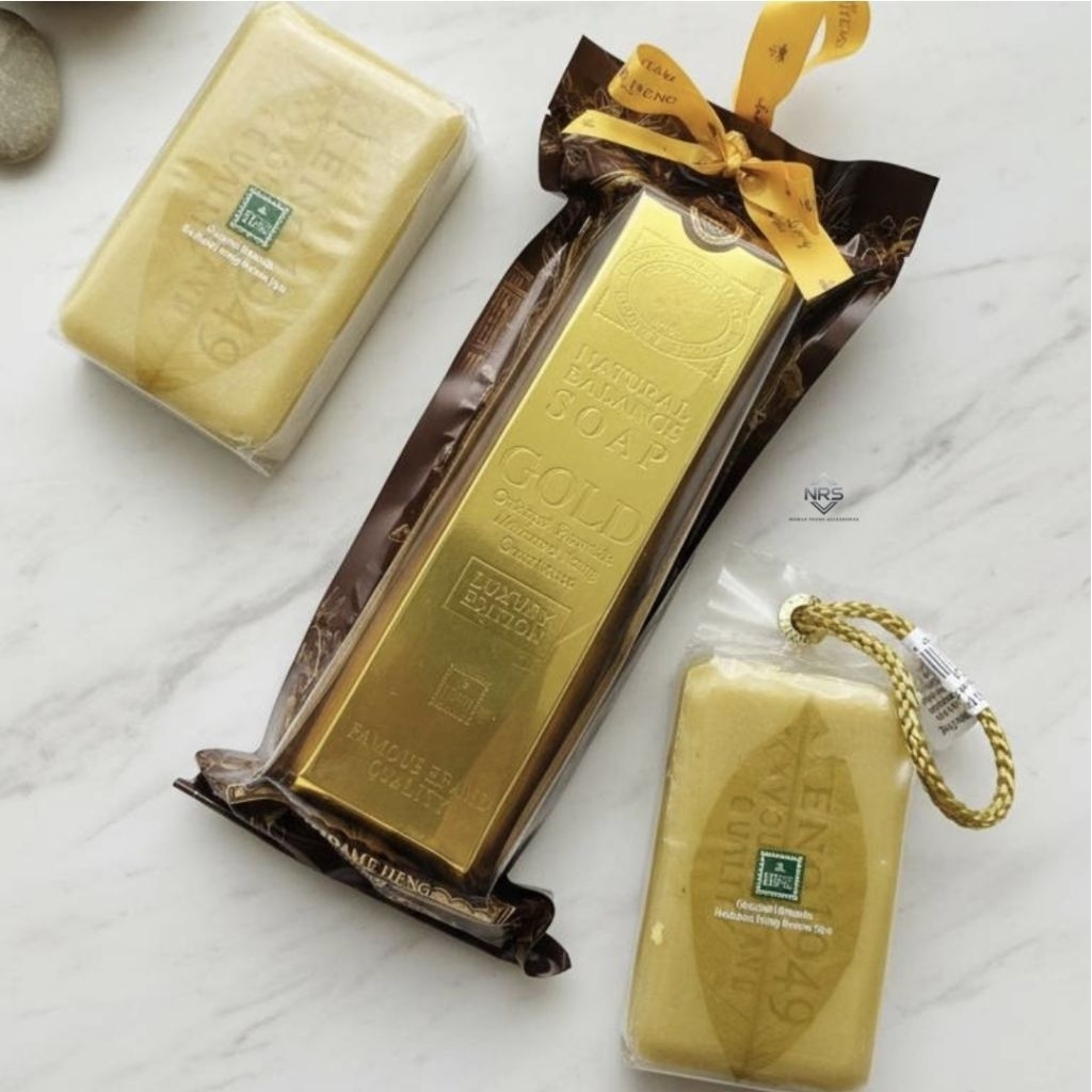 สบู่มาดามเฮง สูตรทองแท่ง อโรม่า สปา ขมิ้นแท้ 250g x 2 ก้อน | Madame Heng Aroma Spa Soap