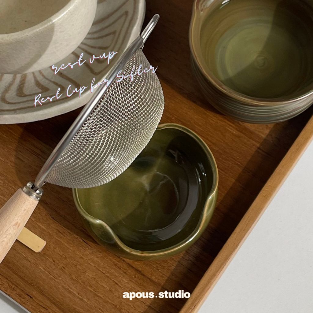 apous.studio | Rest Cup for Sifter & Chasen ถ้วยพัก chasen และตะแกรงร่อนชา