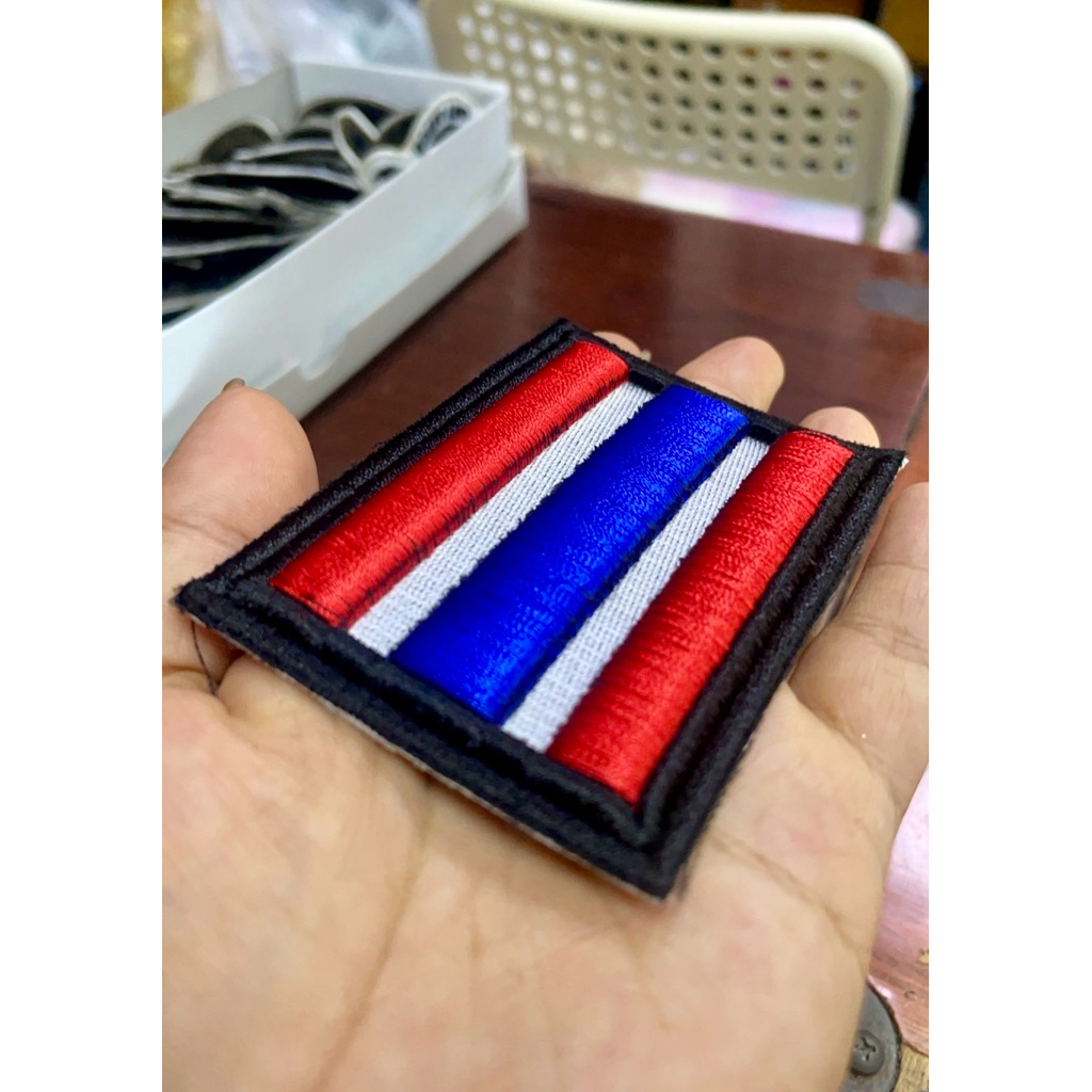 ธงชาติ ปักนูน 3 มิติ 5*7.5 ตามระเบียบ เย็บตุ๊กแก พร้อมส่ง