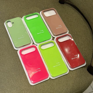 พร้อมส่งในไทย Caseไอโฟน17 17Air 17pro 17promaxกำมะหยี่โลโก้ เนื้อซิลิโคน สีพื้น สำหรับรุ่นไอโฟน17promaxสินค้าพร้อมส่ง