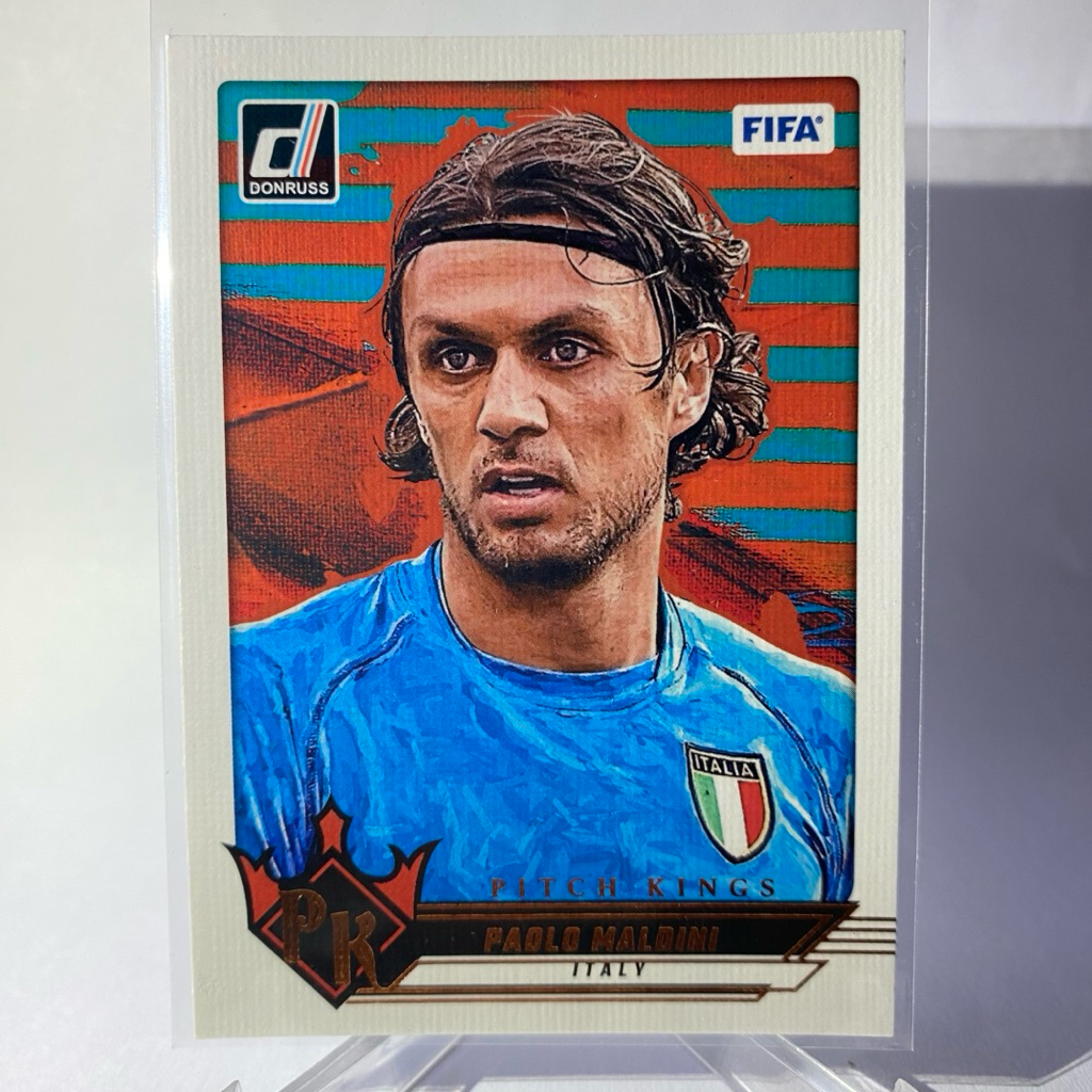 การ์ดนักฟุตบอล PAOLO MALDINI, ITALY, PITCH KING, PANINI DONRUSS 2024
