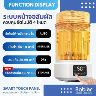 🇹🇭 [ทักรับโค้ด300.-] สินค้าใหม่! ✨️Babier เครื่องนึ่งขวด+อบแห้ง+ขจัดความชื้น72ชม. (4โหมด) รุ่น BR-710