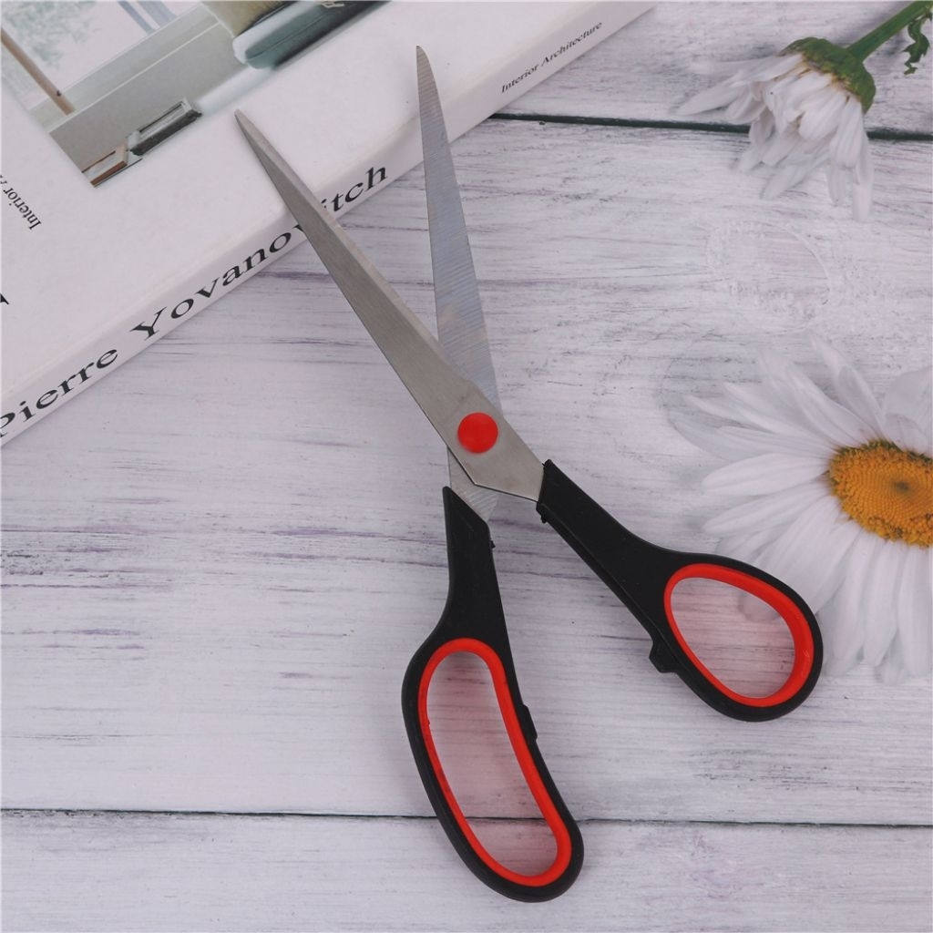 L260 กรรไกรอย่างดี ขนาด 19 ซม. สีดำแดง พร้อมส่งจากไทย - รูปที่ 2