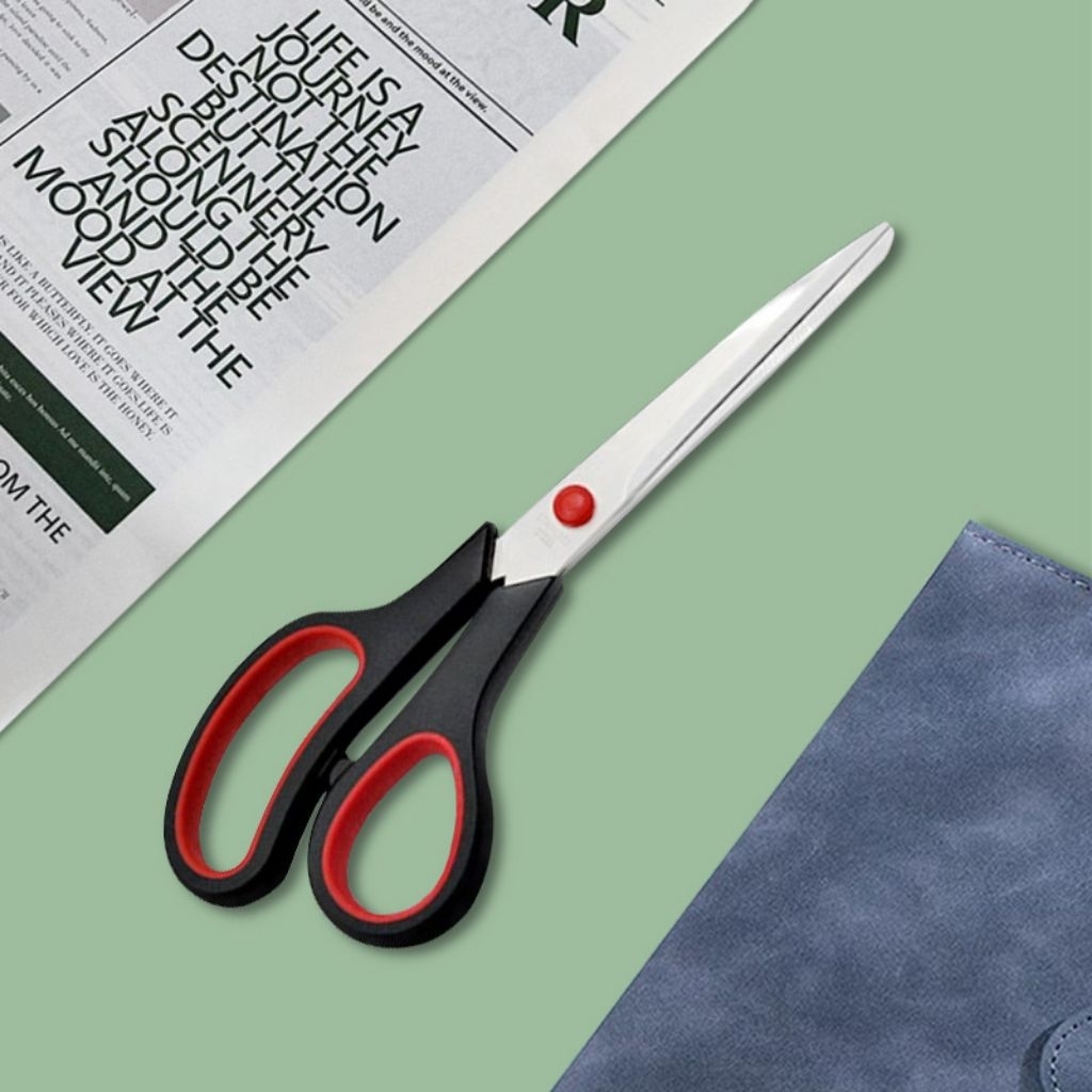 L260 กรรไกรอย่างดี ขนาด 19 ซม. สีดำแดง พร้อมส่งจากไทย - รูปที่ 5