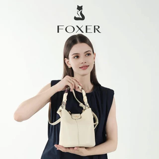 FOXER กระเป๋าสะพายข้างแฟชั่น กระเป๋าทรงถัง กระเป๋าผู้หญิงสุดประณีต ของขวัญผู้หญิง ของขวัญปีใหม่