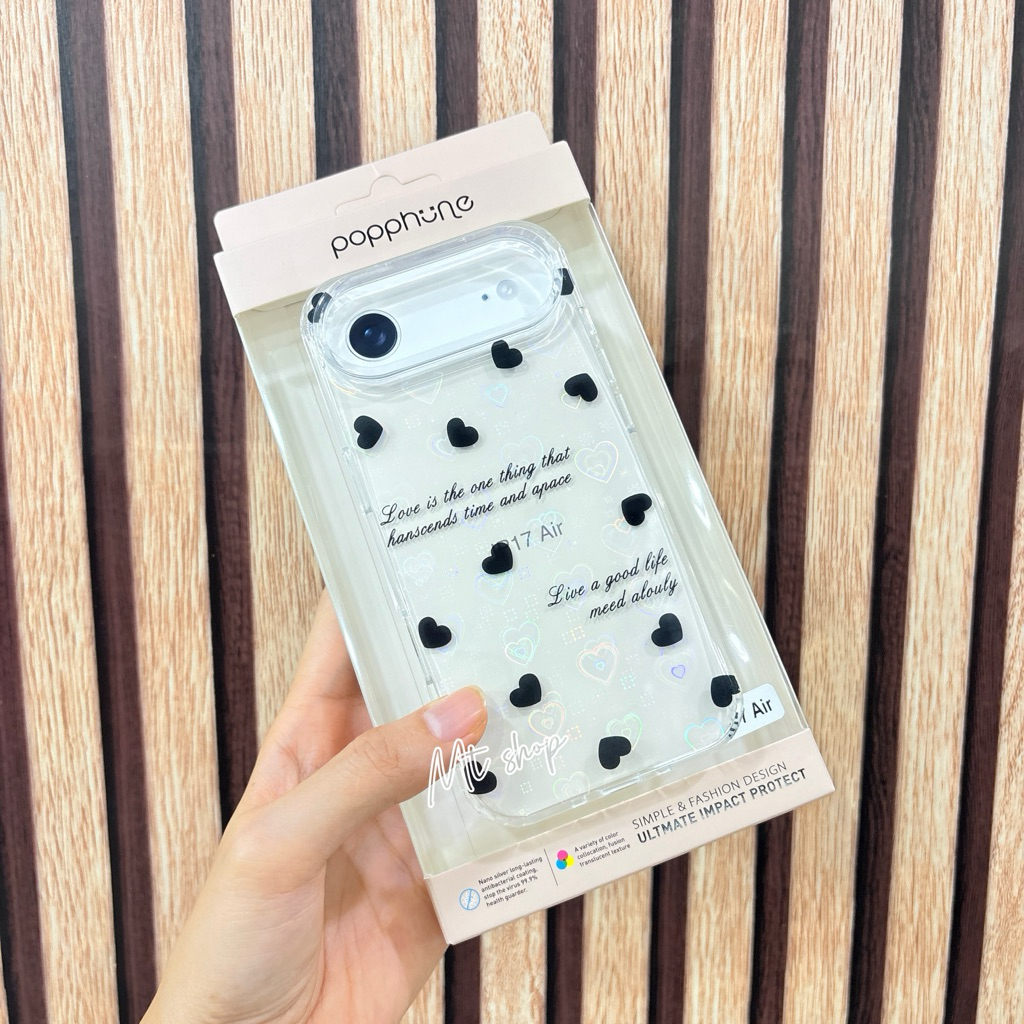 "พร้อมส่ง"เคสโฮโลแกรมหัวใจ รองรับรุ่น i17 17Air 17pro 17promax 16plus 16promax 16pro