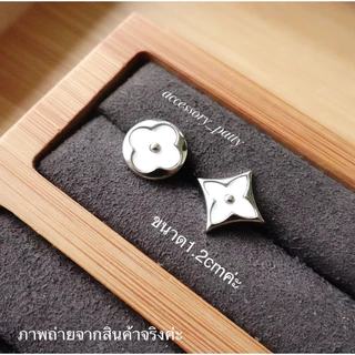 ✨ต่างหูสแตนเลส รุ่นL-v34 ดีไซน์ดอกไม้ สวยหรูหรา เรียบง่ายใส่ได้ทุกวันค่ะ✨