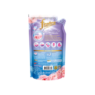Fineline ไฟน์ไลน์ปรับผ้านุ่ม แฮบปี้เนส กลิ่นดรีมมิ่ง คิส ถุงเติม 450 มล.x1, สีฟ้า