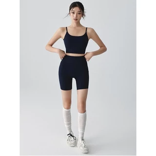 Big Thigh เสื้อซับในกีฬาสตรี หลังสายแบบ U มีแผ่นเสริมหน้าอก ลดแรงกระแทก สำหรับโยคะ พิลาทีส และฟิตเนส