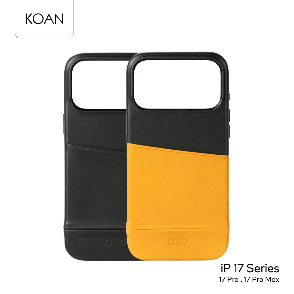 ALTO เคสหนังกันกระแทก Metro Leather Wallet Case for iP 17 Pro / 17 Pro Max หนังแท้จากอิตาลี พร้อม ช่องใส่บัตร