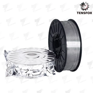 Tensfox ลวดเชื่อมฟลักซ์คอร์ ไม่ใช้แก๊ส 0.8 mm / 1.0 mm ม้วน 1 กก. สำหรับเครื่องเชื่อม MIG ซีโอทู CO2