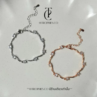 TROPHIES.CO - Swirly gem bracelet กำไลเพชร สร้อยข้อมือเพชร