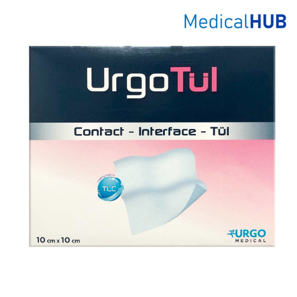 UrgoTul Flex แผ่นตาข่าย ปิดแผล ชนิดโปร่ง ขนาด 10 x 10 cm จำนวน 1 กล่อง บรรจุ 10 แผ่น 15114