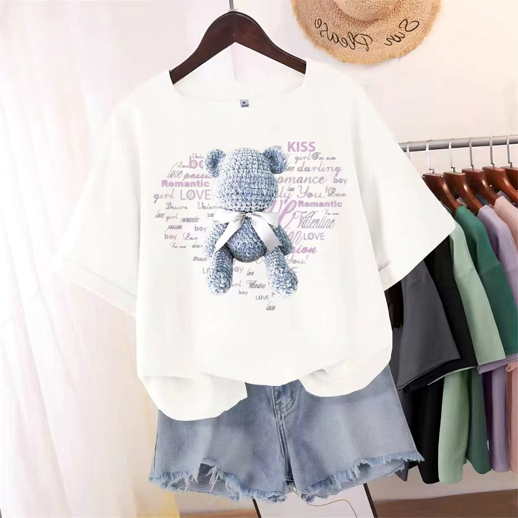 เสื้อยืดคอกลม ผ้าฝ้าย100%ใส่สบาย ลายKAWS T-shirt เสื้อยืดสีพื้น เสื้อยืดผ้าฝ้ายแท้ ไม่หด ไม่ย้วย ใส่สบาย ผ้า200กรัม