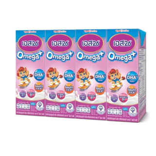 UHT S-26 Omega Plus สูตร 3 โอเมก้า กล่องม่วง ( นมกล่องยูเอชที เอส26 โอเมก้า พลัส สีม่วง สูตร 3 ยกลัง36 กล่องรสจืด )