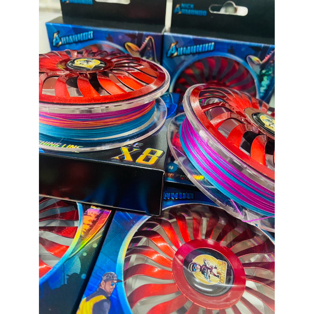 พีอี PE อาร์มานโด้ ถัก8  ยาว150เมตร  สีรุ้ง  PE2  PE3 armando