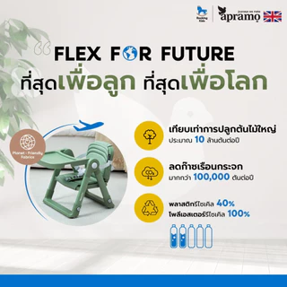 เก้าอี้ทานข้าว เก้าอี้กินข้าวเด็ก เก้าอี้เด็กพกพา Apramo รุ่น Flippa Flex น้ำหนักเบา พับเก็บได้ เด็ก 6 เดือนขึ้นไป