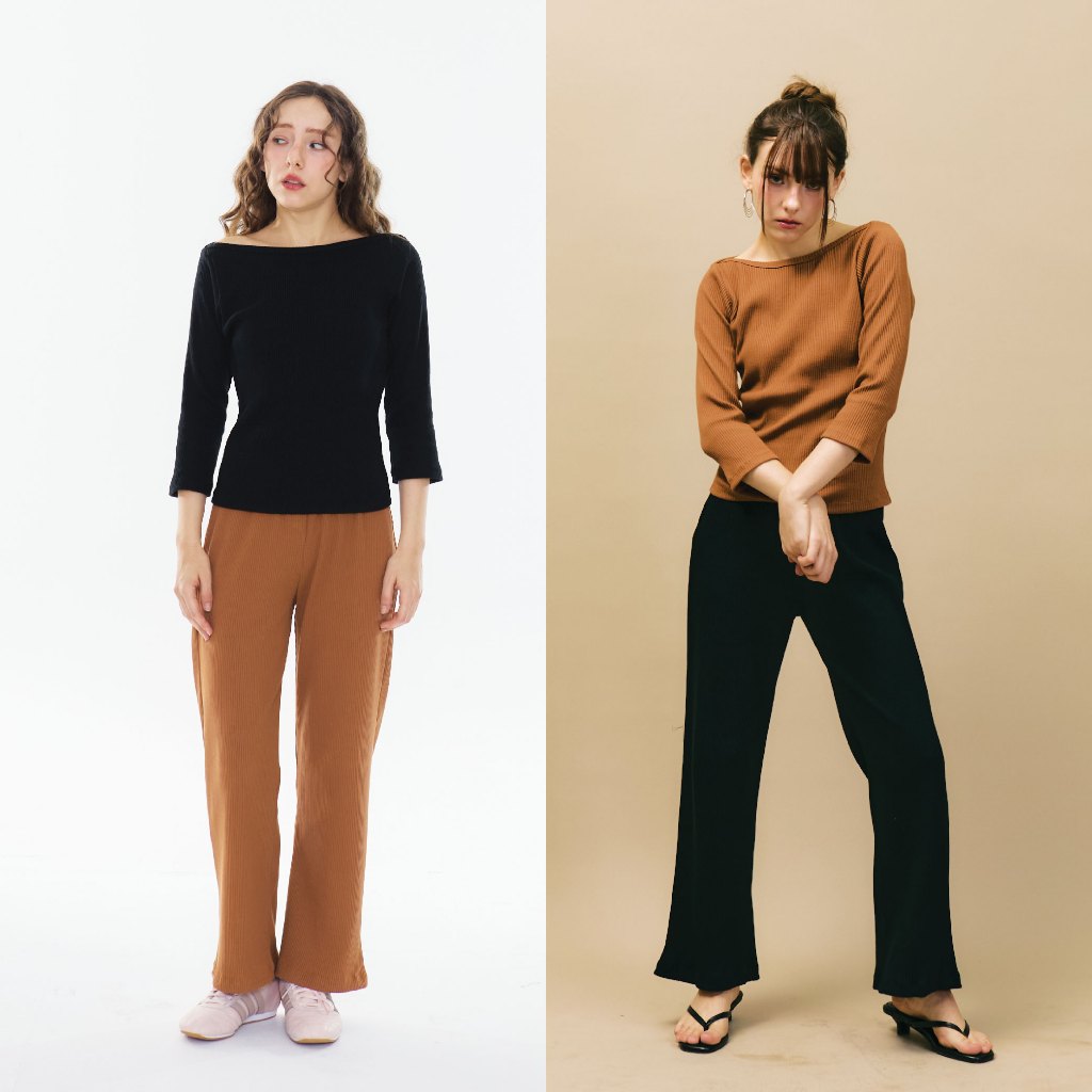 Dude and Co. - DC© Basic Sweatpants กางเกงขายาว ผ้าร่อง