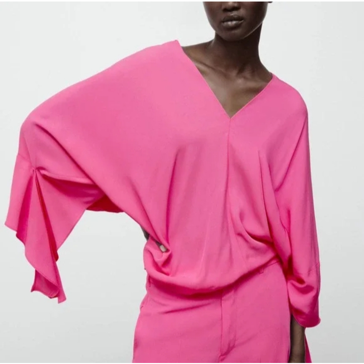 SP406 เสื้อเบลาส์ผูกโบว์ Zara Fluid - รูปที่ 4