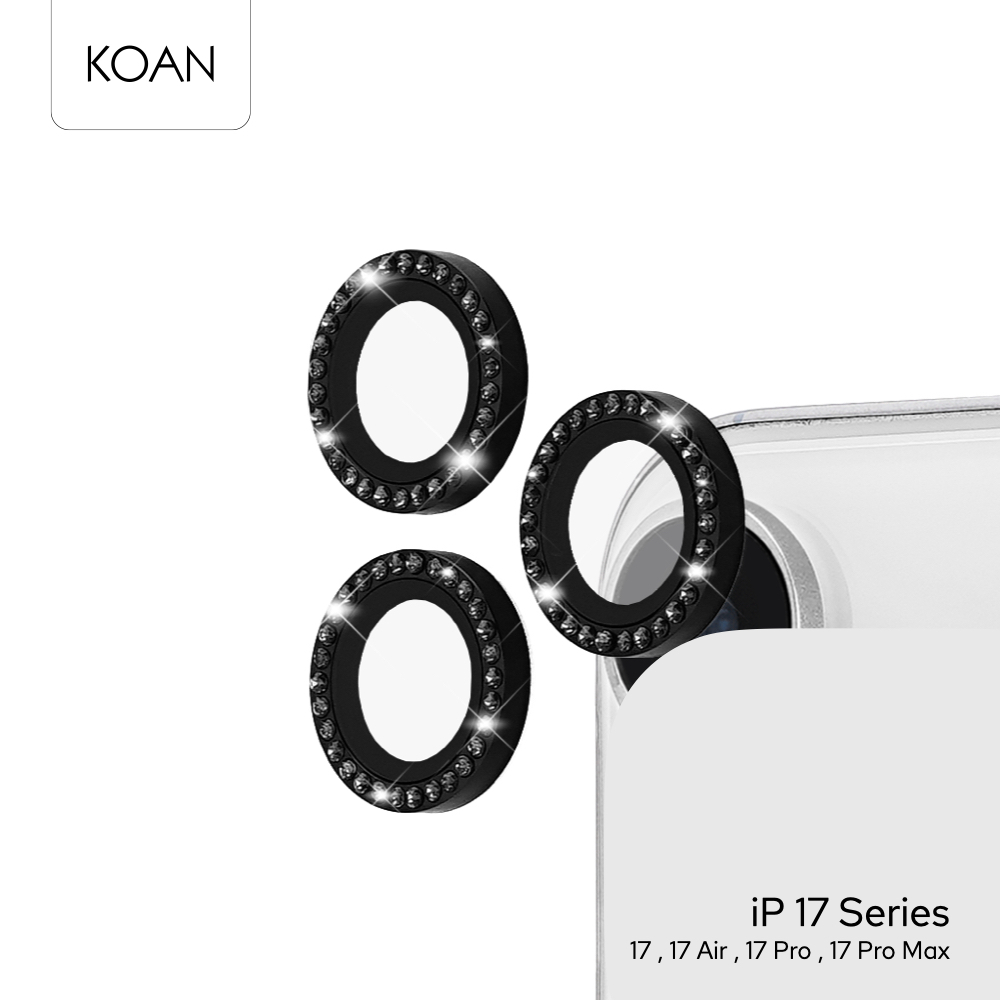 KATE SPADE ฟิล์มกระจกกันรอยเลนส์กล้อง Aluminum Ring Lens Protectors for iP 17 Series - Set In Stone Nightfall