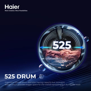 Haier เครื่องซักผ้าฝาหน้าอัตโนมัติ อินเวอร์เตอร์ ความจุ 8 kg รุ่น HW80-BP12929A