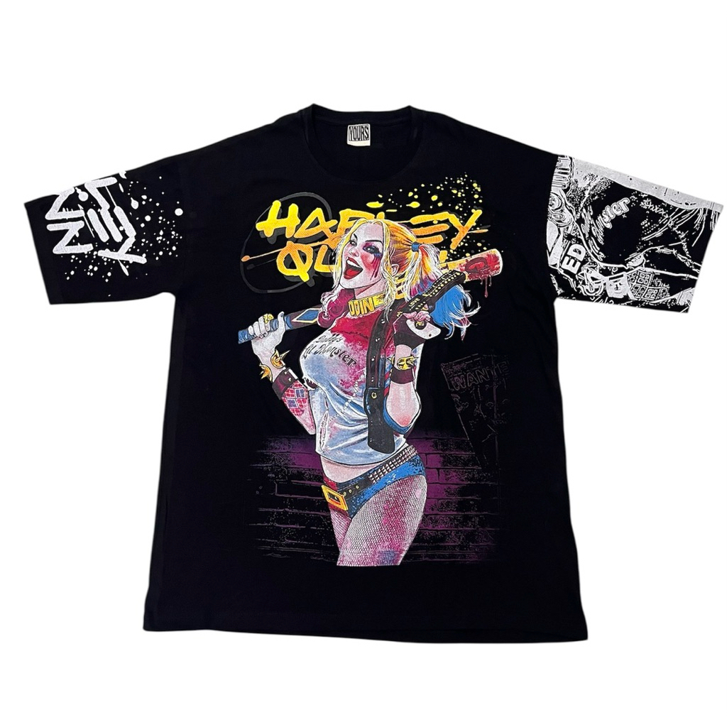 เสื้อยืดโอเวอร์ไซส์  ลาย Harley Quinn ลายหน้าหลัง เนื้อผ้าcotton💯นุ่มใส่สบาย