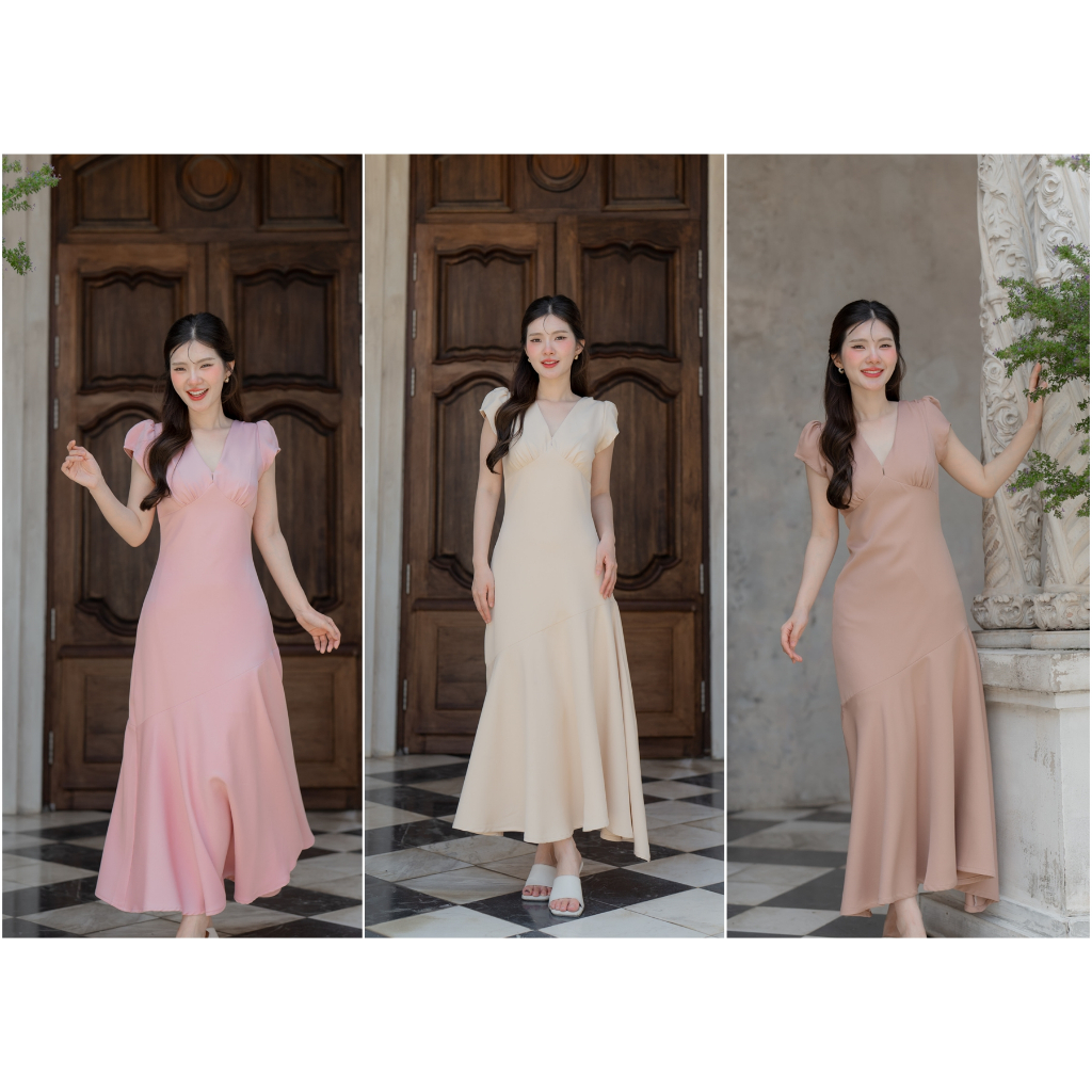 ESFERA-ES-DR25-09 Long Darling Dress เดรสน่ารัก เดรสยาว
