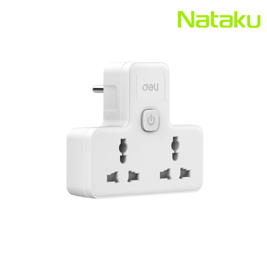 Nataku อแดปเตอร์แปลง หัวแปลงปลั๊ก Adapter พร้อมช่อง USB Typec Fast Charge 20W สูงสุด2500W ไฟบอกสถานะ