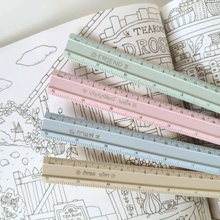 [[ส่งด่วน1-2วัน]] ไม้บรรทัดอลูมิเนียม สีพาสเทล สลักชื่อ ( ราคา 1 ชิ้น )