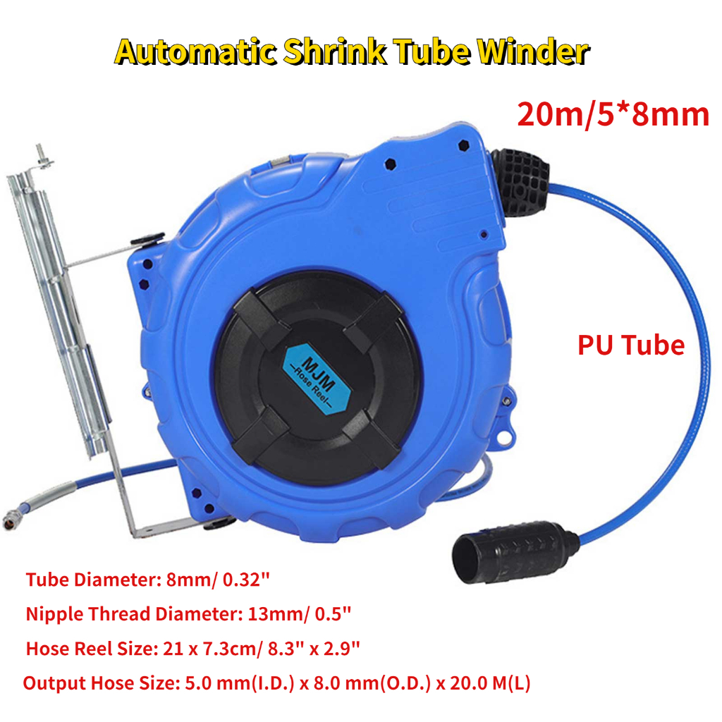 ถูกที่สุด Retractable Air Hose Reel 20M/10M Wall Mounted Automatic Rewind Air Hose Tool With Swivel Free Adjustment 180°