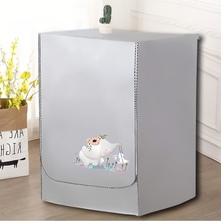 ผ้าคลุมเครื่องซักผ้า ฝาหน้าซัก-อบ 6-25kg. กันUV️  กันฝุ่น กันแดด กันฝนสาด ที่คลุมเครื่องซักผ้า คลุมเ