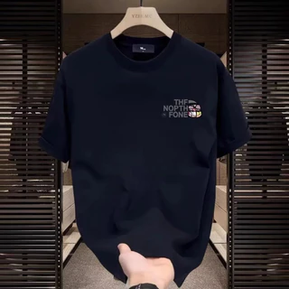 🚚ส่งจากกรุงเทพ เสื้อยืดแขนสั้นชาย เสื้อโอเวอร์ไซส์ แบรนด์แฟชั่น เสื้อยืดคอกลมแขนสั้น พิมพ์ลายตัวอักษรสุดเท่ S-3XL