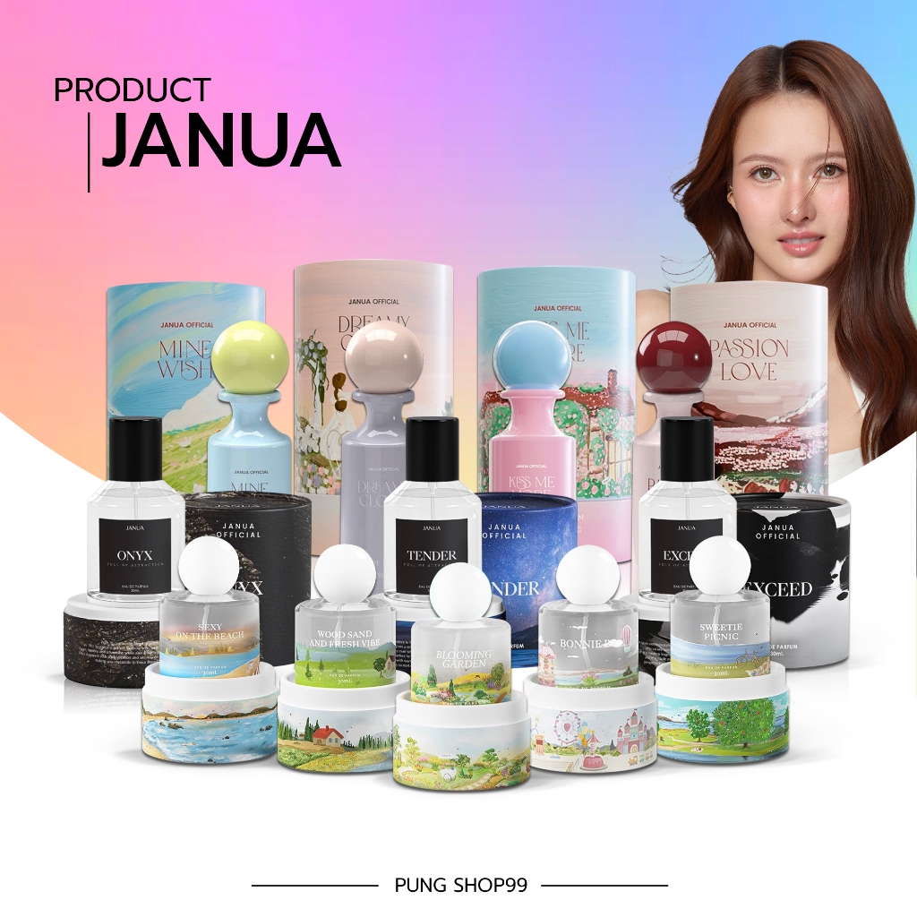 (📍กดในไลฟ์ถูกกว่า📍) 🎄พร้อมกล่องหรู🎄JANUA น้ำหอมแจนยัวร์ พร้อมส่งทุกกลิ่น
