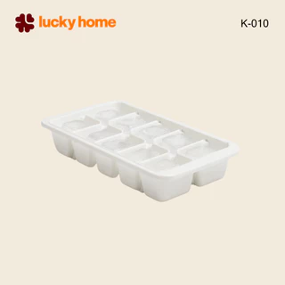LUCKY HOME ถาดทำน้ำแข็ง ก้อนใหญ่ 10 ช่อง K-010 ขนาดถาด (กว้างxยาวxสูง): 12.4 x 25.6 x 4 cm